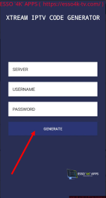 Code Generator  APK Xtream IPTV